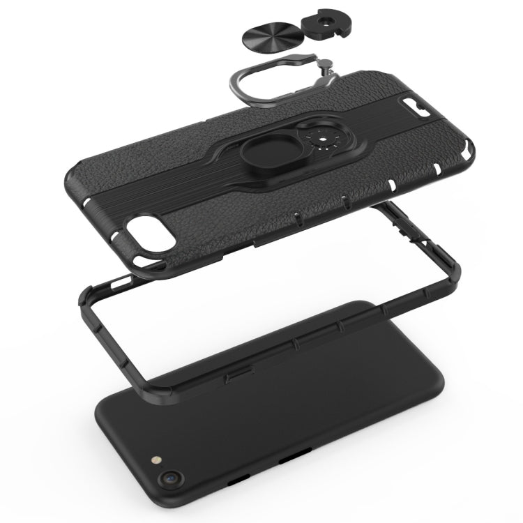 For iPhone SE 2022 / SE 2020 / 8 / 7 Shockproof PC + TPU Case with Ring Holder