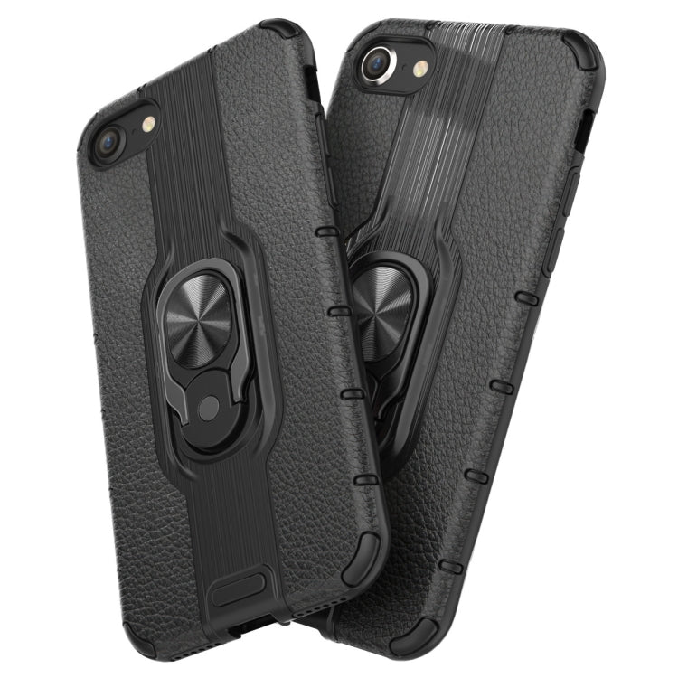 For iPhone SE 2022 / SE 2020 / 8 / 7 Shockproof PC + TPU Case with Ring Holder