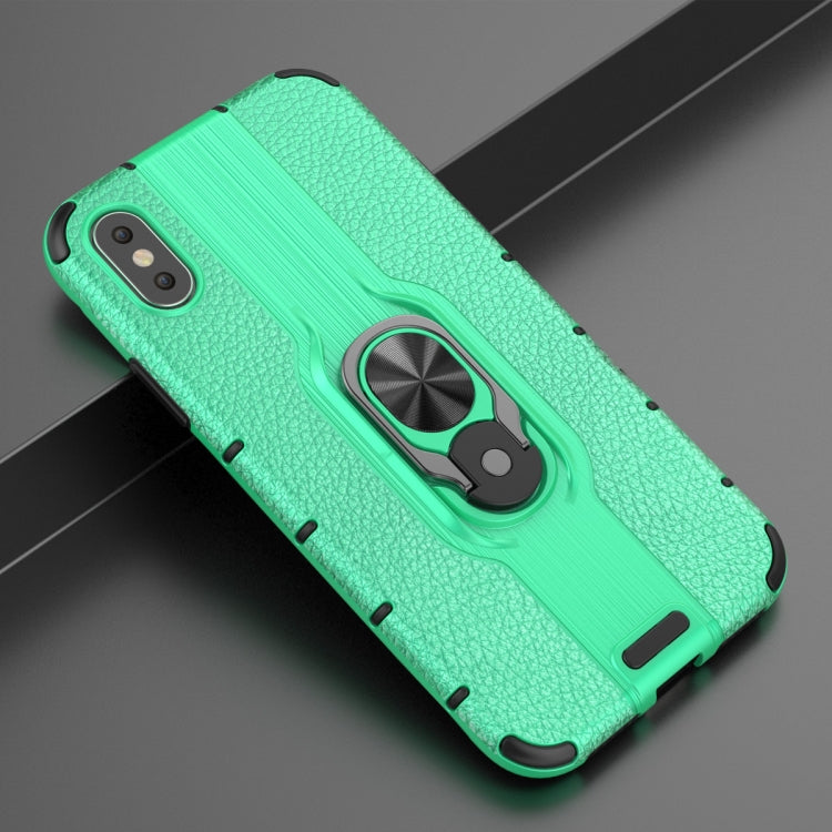 For iPhone X / XS Shockproof PC + TPU Case with Ring Holder