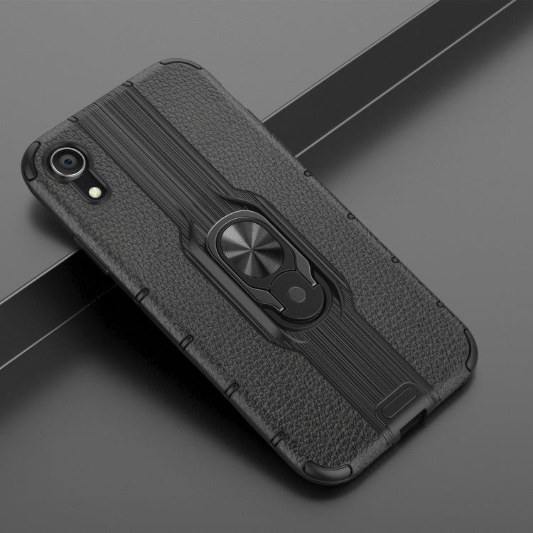 For iPhone XR Shockproof PC + TPU Case with Ring Holder