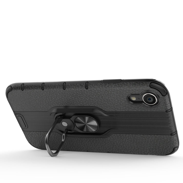 For iPhone XR Shockproof PC + TPU Case with Ring Holder