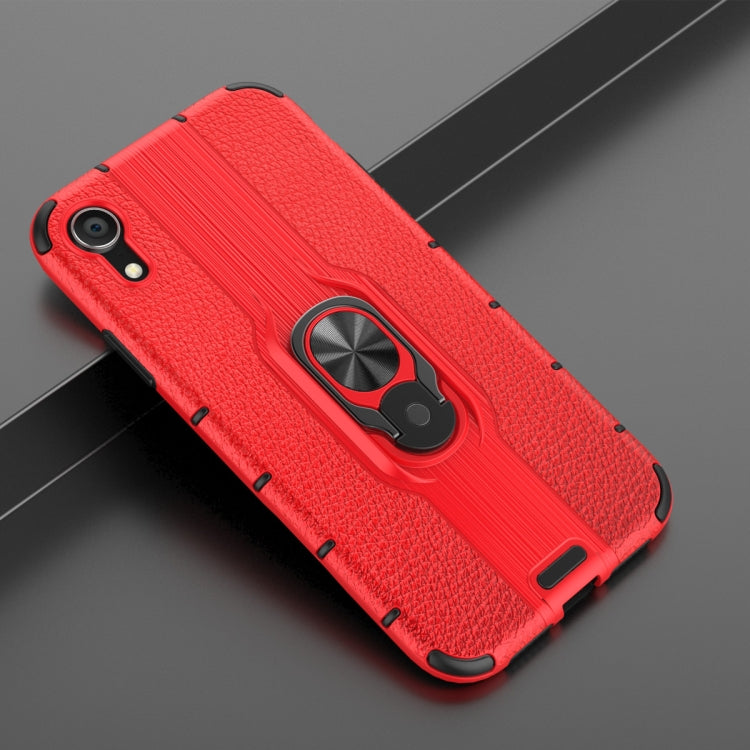 For iPhone XR Shockproof PC + TPU Case with Ring Holder