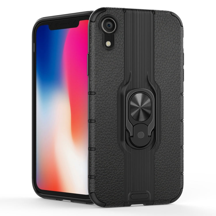 For iPhone XR Shockproof PC + TPU Case with Ring Holder