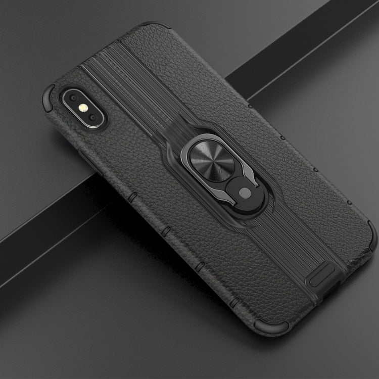 For iPhone Xs Max Shockproof PC + TPU Case with Ring Holder