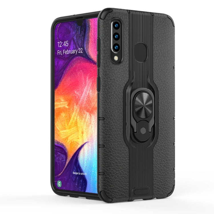 For Samsung Galaxy A50 Shockproof PC + TPU Case with Ring Holder
