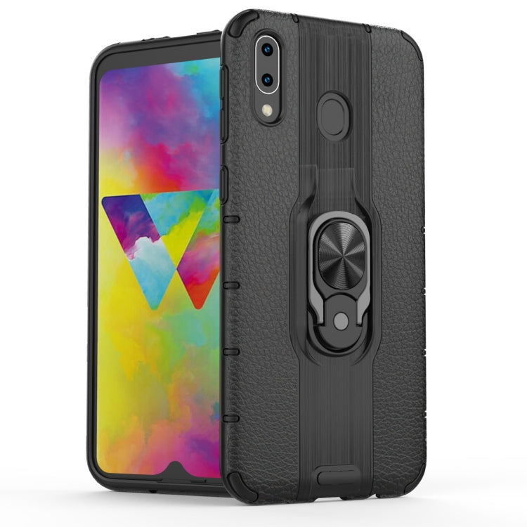 For Samsung Galaxy M20 Shockproof PC + TPU Case with Ring Holder