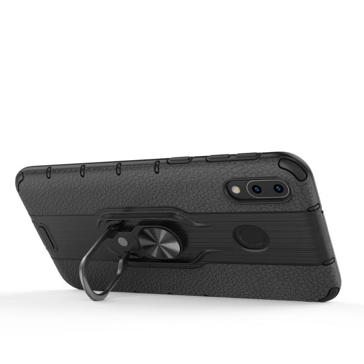 For Samsung Galaxy M20 Shockproof PC + TPU Case with Ring Holder