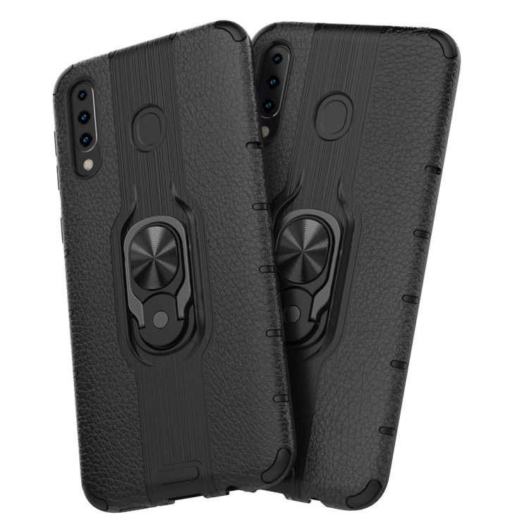 For Samsung Galaxy M30 Shockproof PC + TPU Case with Ring Holder