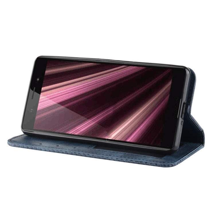 Magnetic Buckle Retro Crazy Horse Texture Horizontal Flip Leather Case for Sony Xperia ACE SO-02L, with Holder & Card Slots & Photo Frame