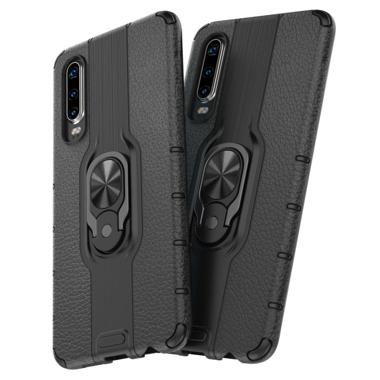 For Huawei P30 Shockproof PC + TPU Case with Ring Holder