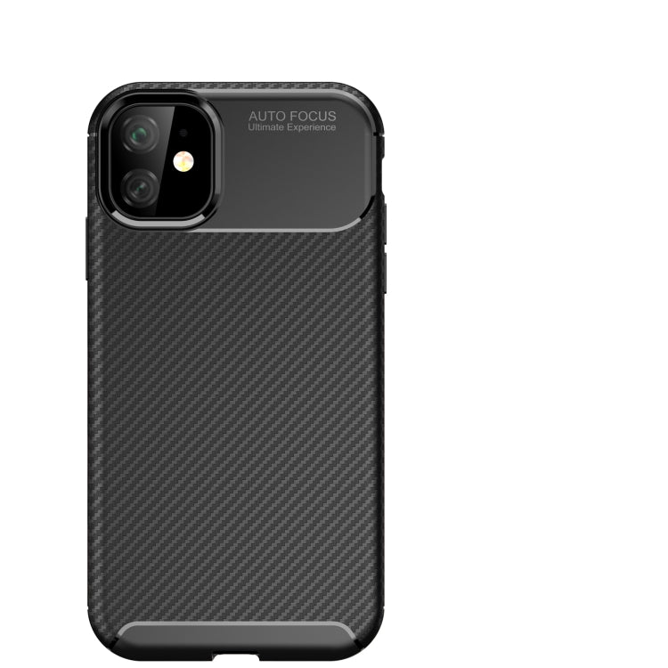 For iPhone 12 / 12 Pro Carbon Fiber Texture Shockproof TPU Case(Brown)