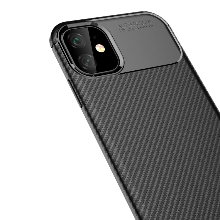 For iPhone 12 mini Carbon Fiber Texture Shockproof TPU Case(Blue)