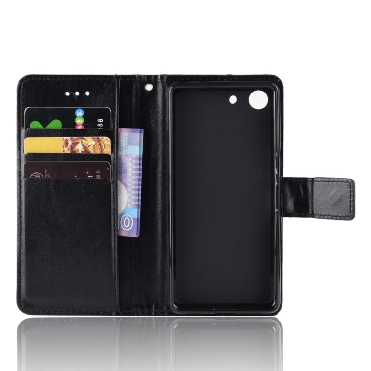 Retro Crazy Horse Texture Horizontal Flip Leather Case for Sony Xperia ACE SO-02L, with Holder & Card Slots & Photo Frame