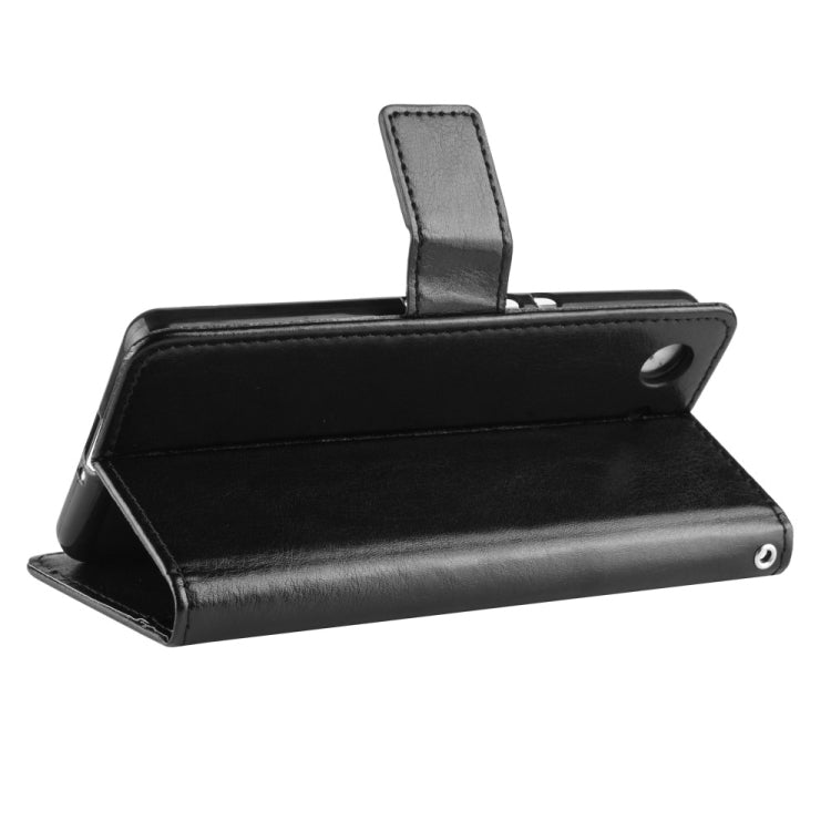 Retro Crazy Horse Texture Horizontal Flip Leather Case for Sony Xperia ACE SO-02L, with Holder & Card Slots & Photo Frame