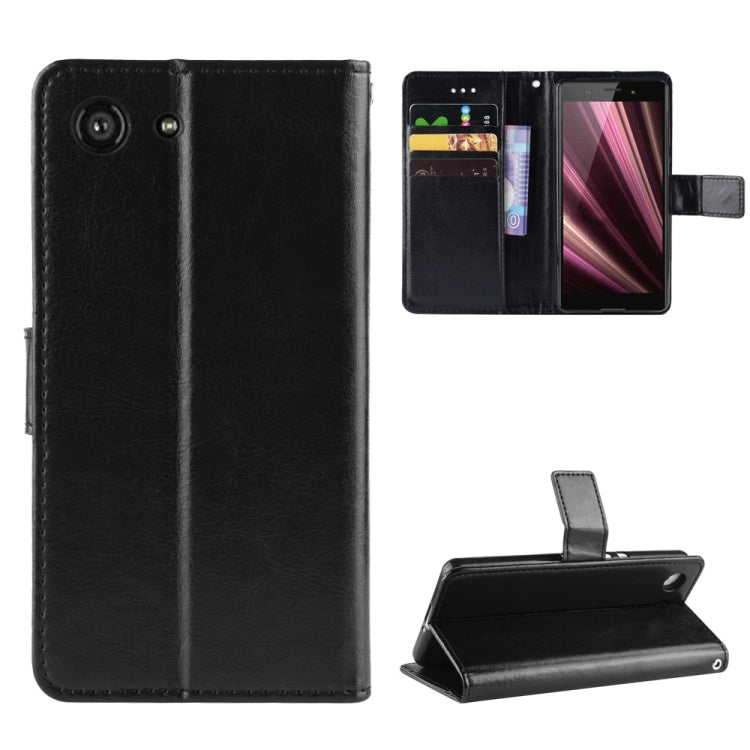 Retro Crazy Horse Texture Horizontal Flip Leather Case for Sony Xperia ACE SO-02L, with Holder & Card Slots & Photo Frame