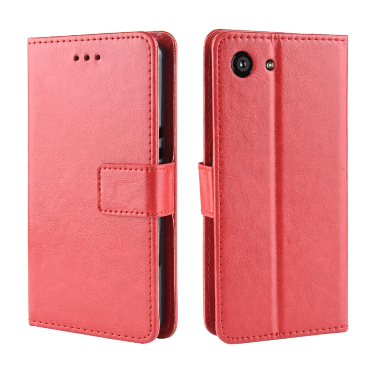 Retro Crazy Horse Texture Horizontal Flip Leather Case for Sony Xperia ACE SO-02L, with Holder & Card Slots & Photo Frame