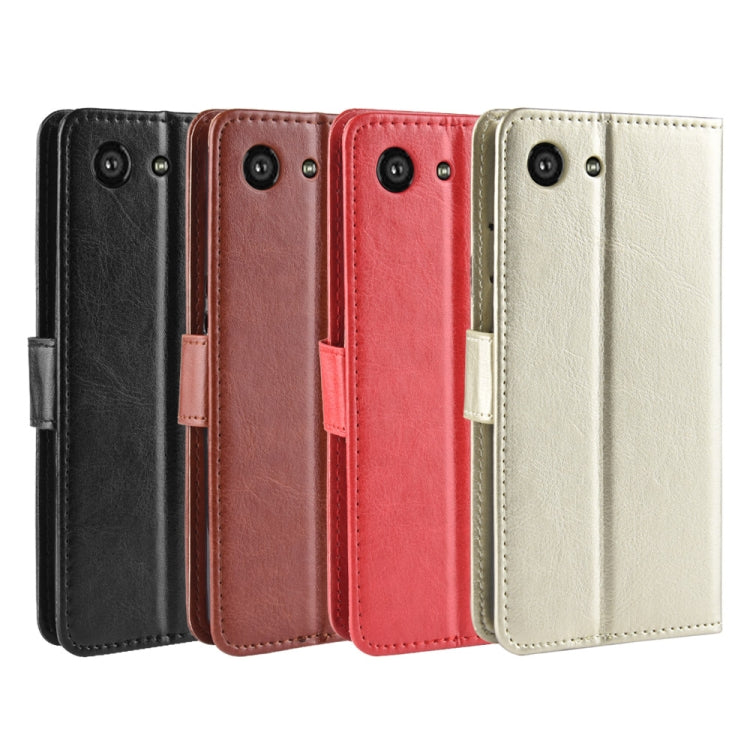 Retro Crazy Horse Texture Horizontal Flip Leather Case for Sony Xperia ACE SO-02L, with Holder & Card Slots & Photo Frame