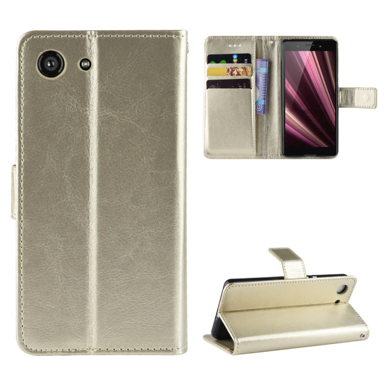Retro Crazy Horse Texture Horizontal Flip Leather Case for Sony Xperia ACE SO-02L, with Holder & Card Slots & Photo Frame