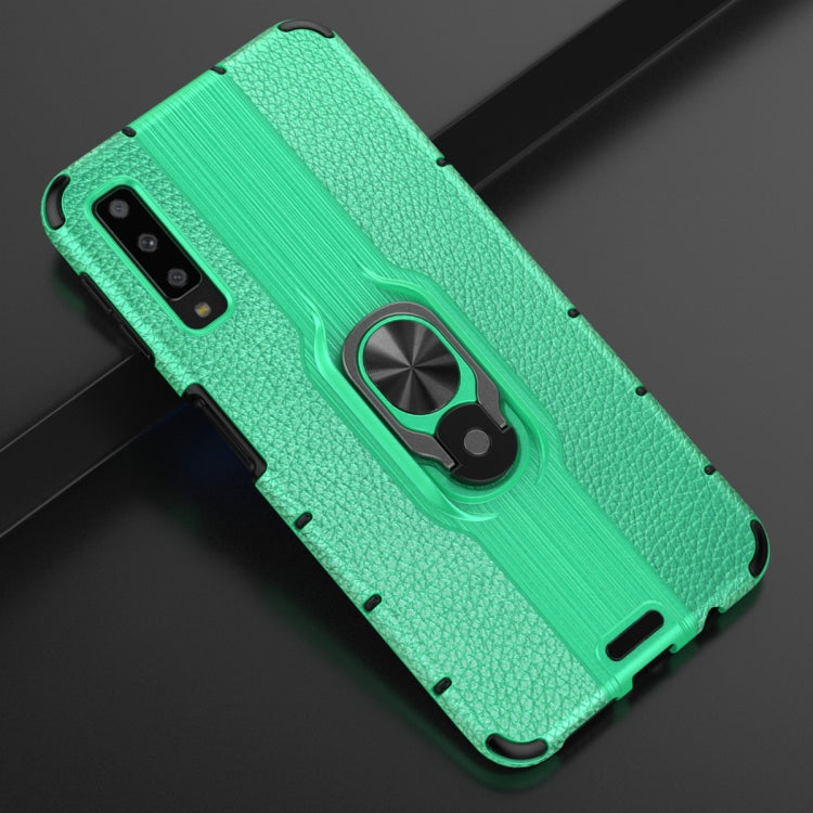 For Samsung Galaxy A7 (2018) Shockproof PC + TPU Case with Ring Holder