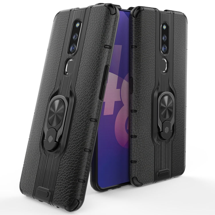 For OPPO F11 Pro Shockproof PC + TPU Case with Ring Holder