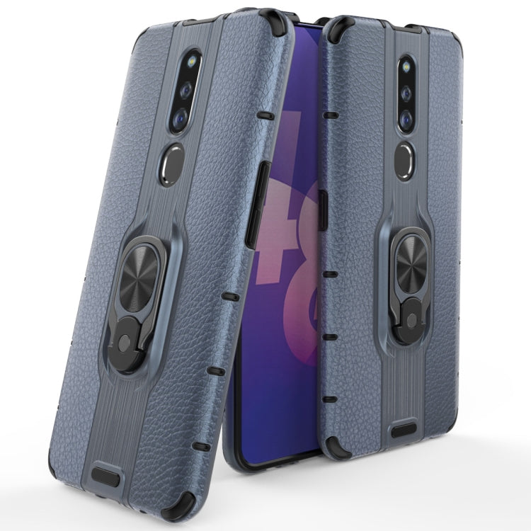 For OPPO F11 Pro Shockproof PC + TPU Case with Ring Holder