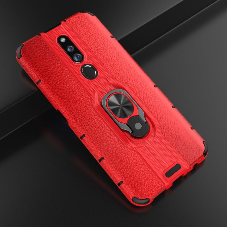 For OPPO F11 Pro Shockproof PC + TPU Case with Ring Holder