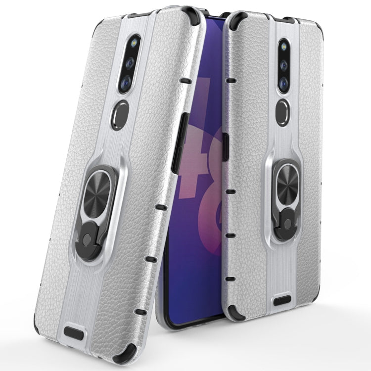 For OPPO F11 Pro Shockproof PC + TPU Case with Ring Holder