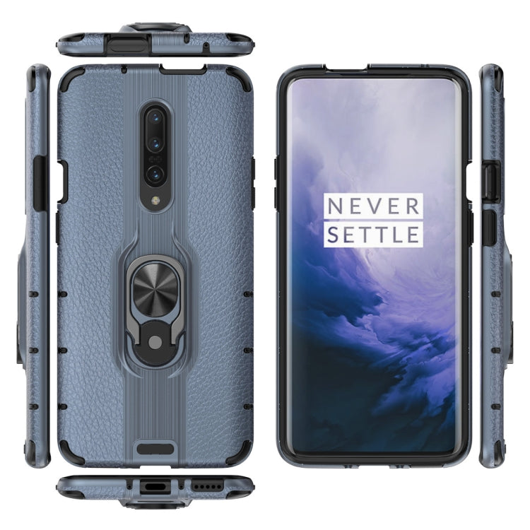 For OnePlus 7 Shockproof PC + TPU Case with Ring Holder