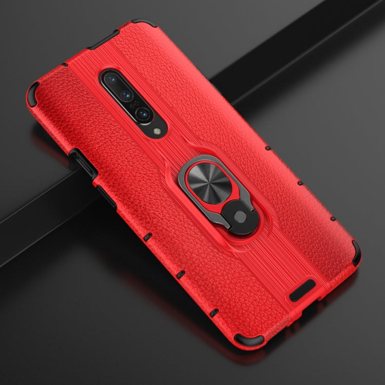 For OnePlus 7 Shockproof PC + TPU Case with Ring Holder