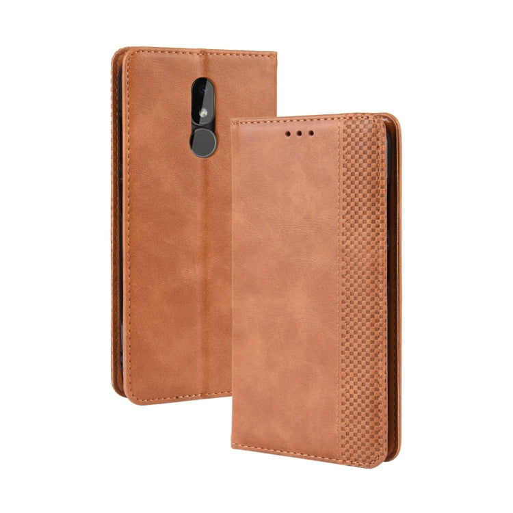 Magnetic Buckle Retro Crazy Horse Texture Horizontal Flip Leather Case for Nokia 3.2, with Holder & Card Slots & Photo Frame