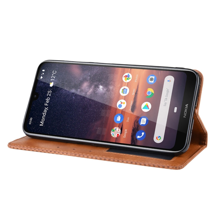 Magnetic Buckle Retro Crazy Horse Texture Horizontal Flip Leather Case for Nokia 3.2, with Holder & Card Slots & Photo Frame
