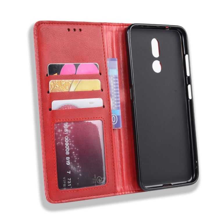 Magnetic Buckle Retro Crazy Horse Texture Horizontal Flip Leather Case for Nokia 3.2, with Holder & Card Slots & Photo Frame