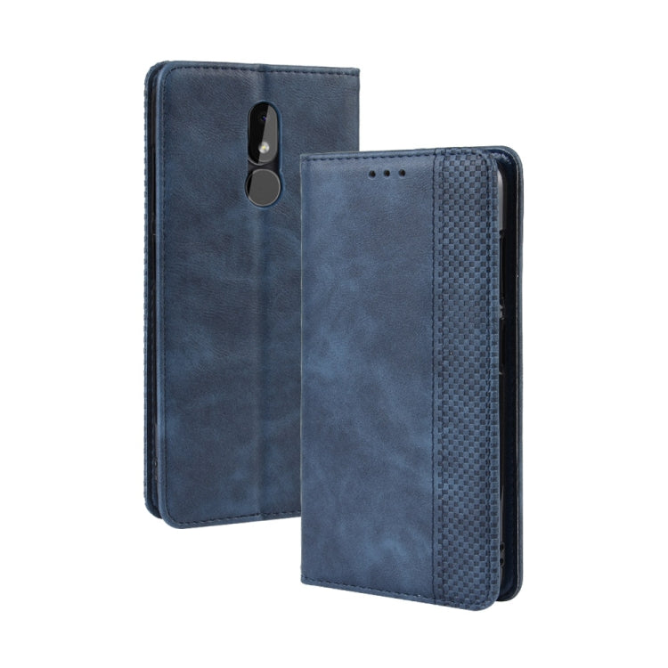 Magnetic Buckle Retro Crazy Horse Texture Horizontal Flip Leather Case for Nokia 3.2, with Holder & Card Slots & Photo Frame