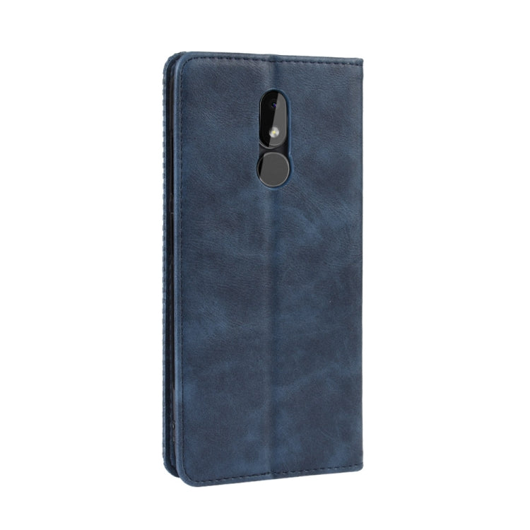 Magnetic Buckle Retro Crazy Horse Texture Horizontal Flip Leather Case for Nokia 3.2, with Holder & Card Slots & Photo Frame