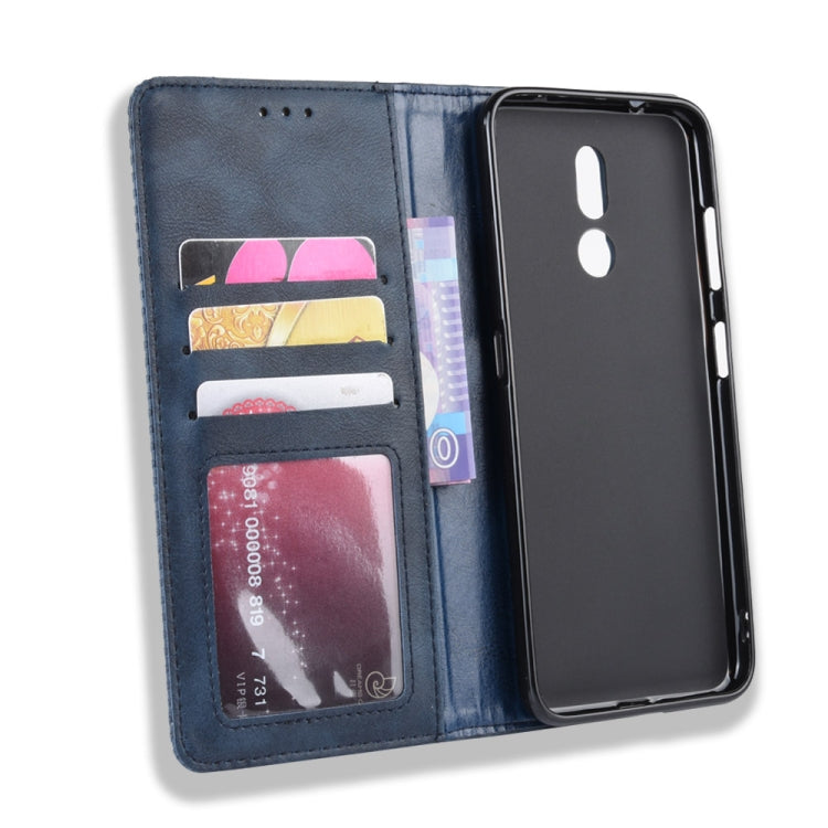 Magnetic Buckle Retro Crazy Horse Texture Horizontal Flip Leather Case for Nokia 3.2, with Holder & Card Slots & Photo Frame