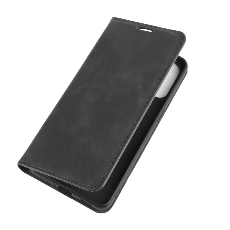 For OPPO Reno 4 Pro 5G Retro-skin Business Magnetic Suction Leather Case with Holder & Card Slots & Wallet