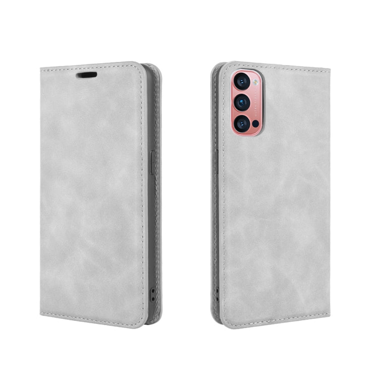 For OPPO Reno 4 Pro 5G Retro-skin Business Magnetic Suction Leather Case with Holder & Card Slots & Wallet