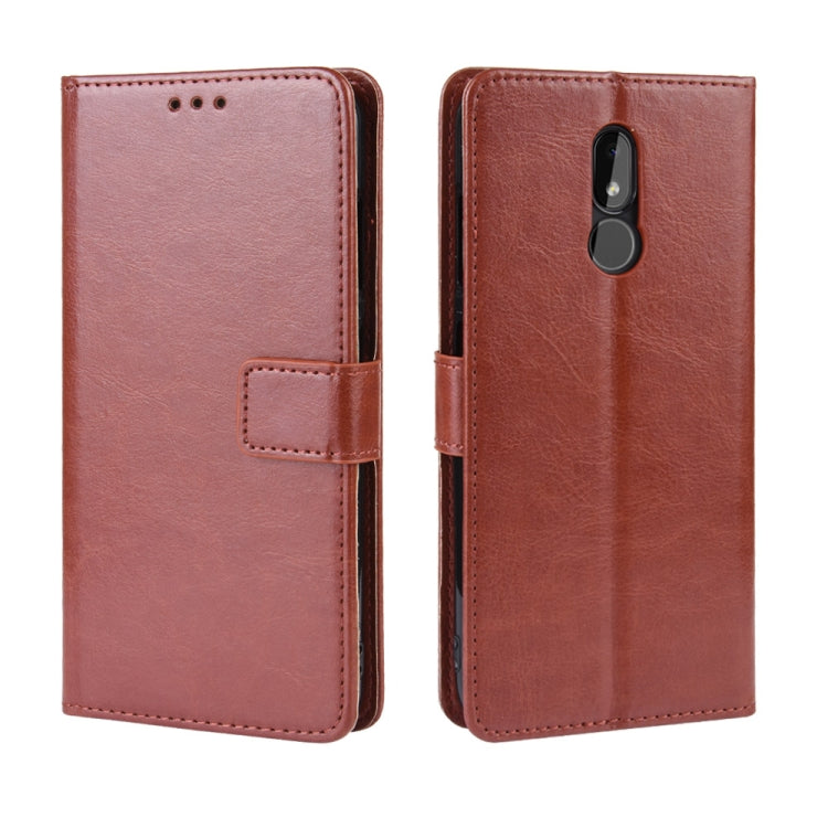 Retro Crazy Horse Texture Horizontal Flip Leather Case for Nokia 3.2, with Holder & Card Slots & Photo Frame