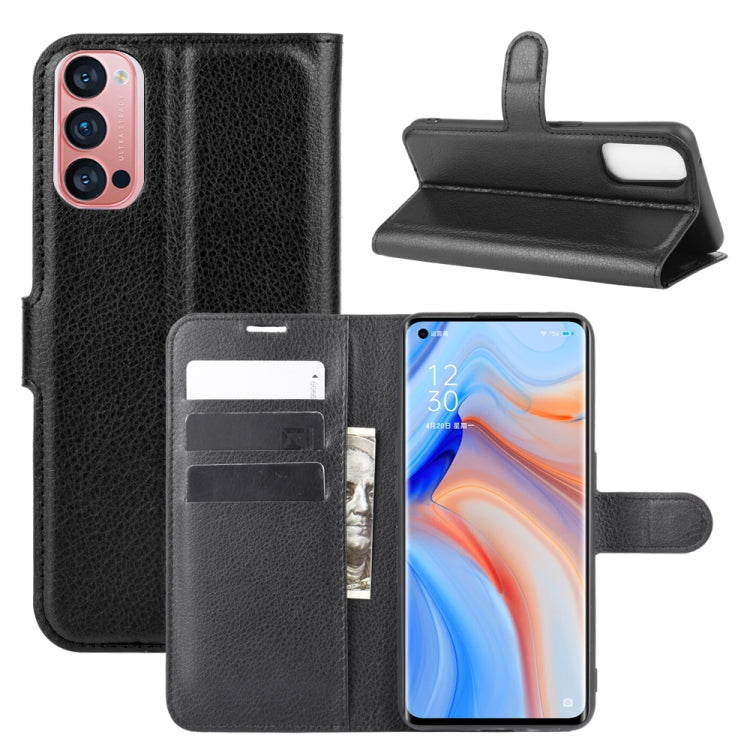 For OPPO Reno 4 Pro 5G Litchi Texture Horizontal Flip Protective Case with Holder & Card Slots & Wallet