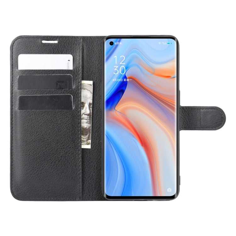 For OPPO Reno 4 Pro 5G Litchi Texture Horizontal Flip Protective Case with Holder & Card Slots & Wallet