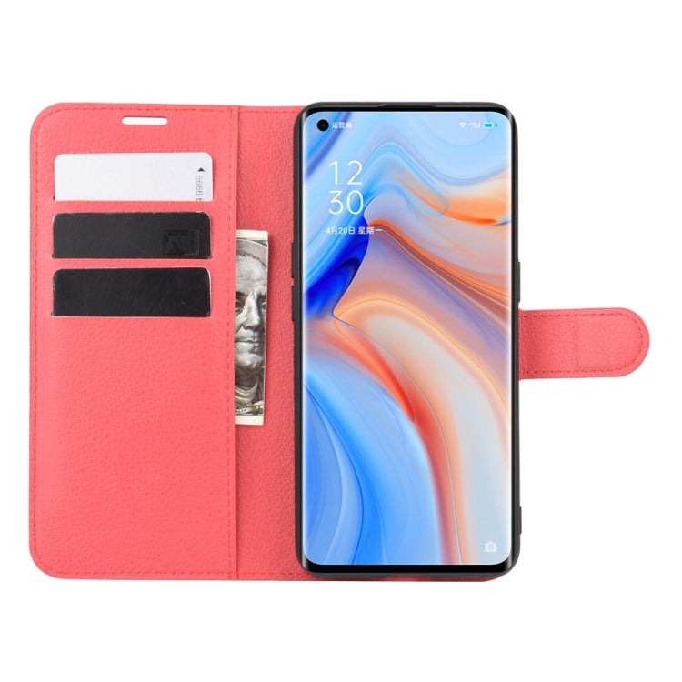 For OPPO Reno 4 Pro 5G Litchi Texture Horizontal Flip Protective Case with Holder & Card Slots & Wallet