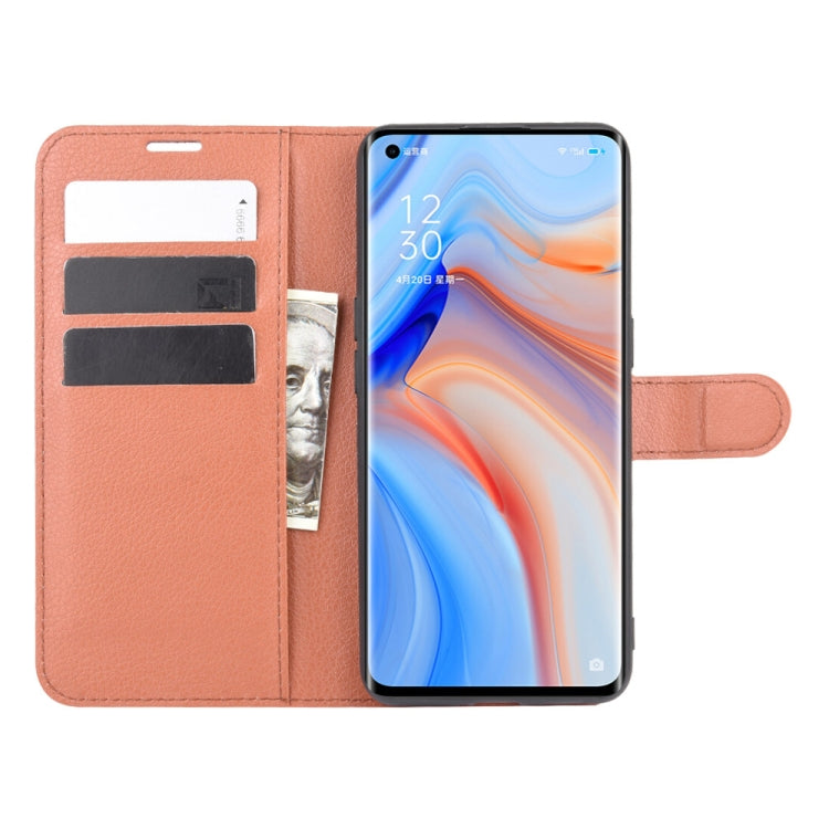 For OPPO Reno 4 Pro 5G Litchi Texture Horizontal Flip Protective Case with Holder & Card Slots & Wallet