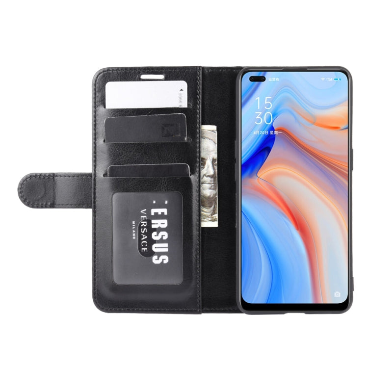 For OPPO Reno 4 5G R64 Texture Single Horizontal Flip Protective Case with Holder & Card Slots & Wallet& Photo Frame