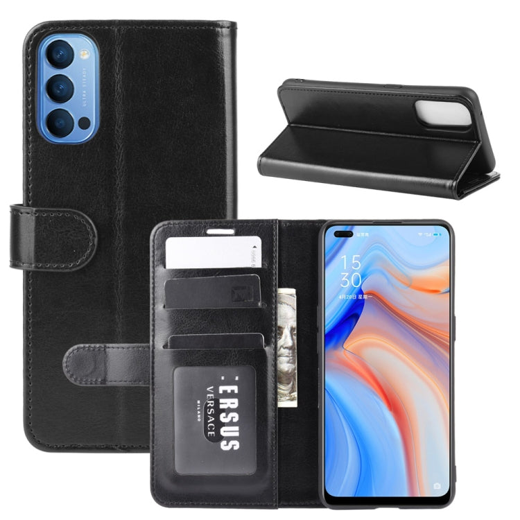 For OPPO Reno 4 5G R64 Texture Single Horizontal Flip Protective Case with Holder & Card Slots & Wallet& Photo Frame