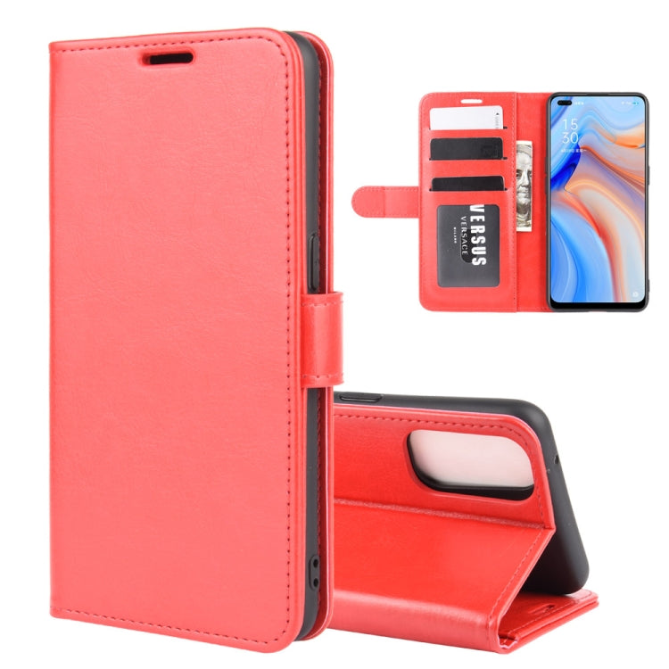 For OPPO Reno 4 5G R64 Texture Single Horizontal Flip Protective Case with Holder & Card Slots & Wallet& Photo Frame
