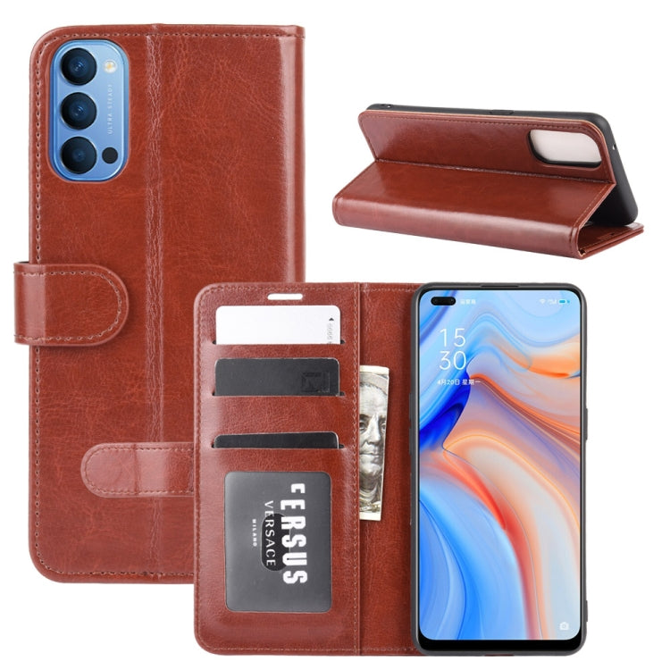 For OPPO Reno 4 5G R64 Texture Single Horizontal Flip Protective Case with Holder & Card Slots & Wallet& Photo Frame