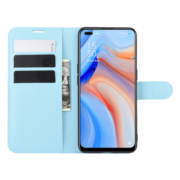 For OPPO Reno 4 5G Litchi Texture Horizontal Flip Protective Case with Holder & Card Slots & Wallet