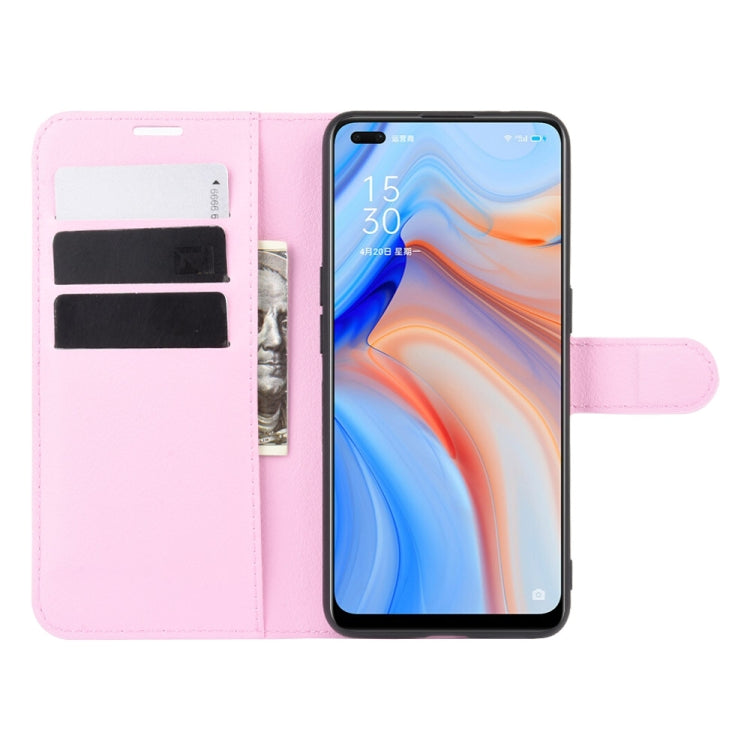 For OPPO Reno 4 5G Litchi Texture Horizontal Flip Protective Case with Holder & Card Slots & Wallet