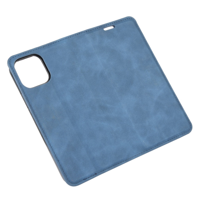 For iPhone 12 / 12 Pro Retro-skin Business Magnetic Suction Leather Case with Holder & Card Slots & Wallet