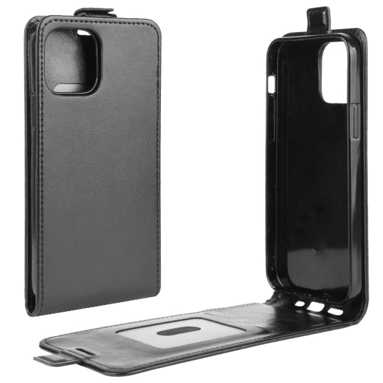For iPhone 12 / 12 Pro R64 Texture Single Vertical Flip Leather Protective Case with Card Slots & Photo Frame